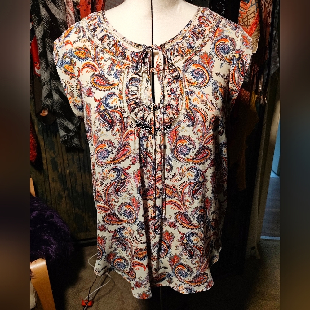 Daniel Rainn Multicolor Paisley Blouse